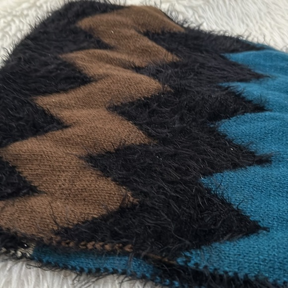 Women’s infinity brown warm knitted scarf - Picture 3 of 5